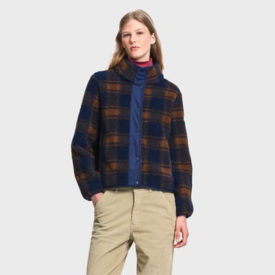Polaire sherpa jacquard à carreaux doublure nylon AIGLE