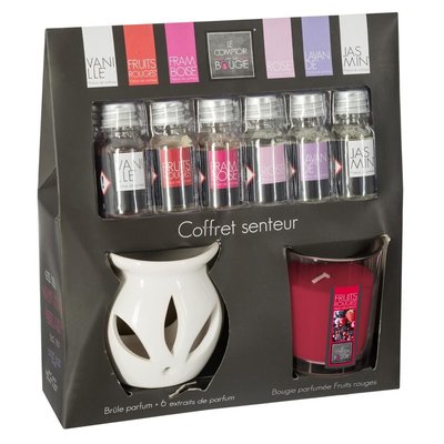 Coffret senteur bougie encens fruits rouge ATMOSPHERA
