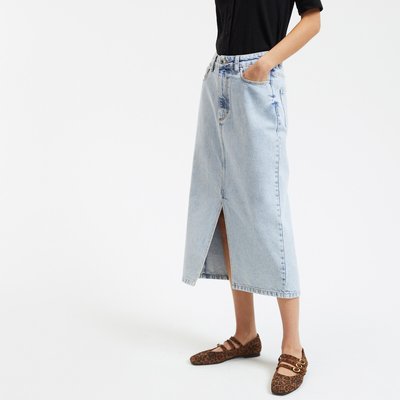 Gerader Midirock aus Denim LA REDOUTE COLLECTIONS