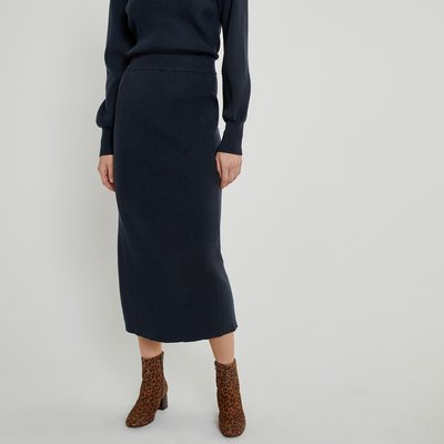 Jupe longue bleu marine La Redoute