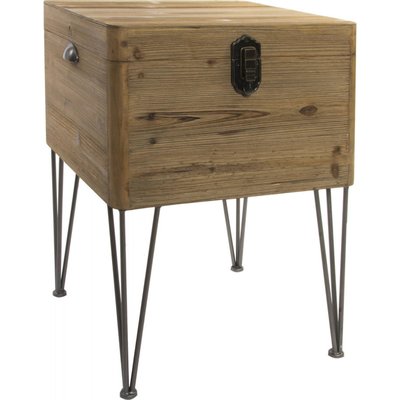 Table d'appoint bois et métal, Loft soho RECOLLECTION