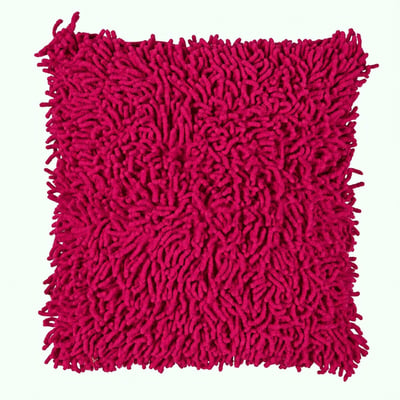 Coussin en coton  fuchsia shaggy SHAGGY DISCO THE DECO FACTORY