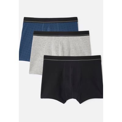 Boxers fermés coton - Lot de 3 bordeaux DAMART