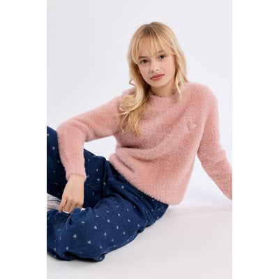 Pull duveteux, cœur brodé MOLLY BRACKEN GIRL