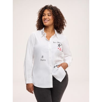 Chemise avec imprimé et broderies FIORELLA RUBINO