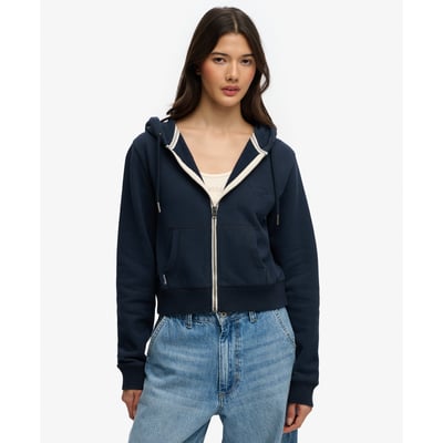 Sweat à capuche zippé court Essential Logo SUPERDRY