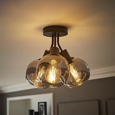 Brady 3-Light Glass Globe Cluster Ceiling Light SO'HOME