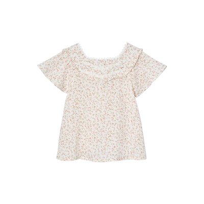 Blouse de cérémonie fleurie en gaze de coton VERTBAUDET
