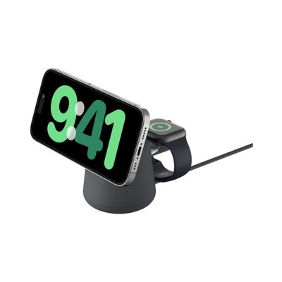 Chargeur induction station recharge 15W MagSafe 2 en 1 BELKIN