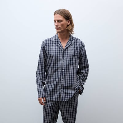 Pyjama Chemise manches longues et pantalon rayé en coton MONOPRIX
