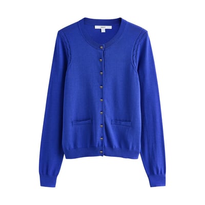 Cardigan ras du cou en coton majoritaire doux NEXT
