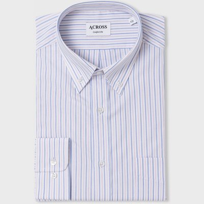 Chemise Confort fit rayures pointillées   & ACROSS