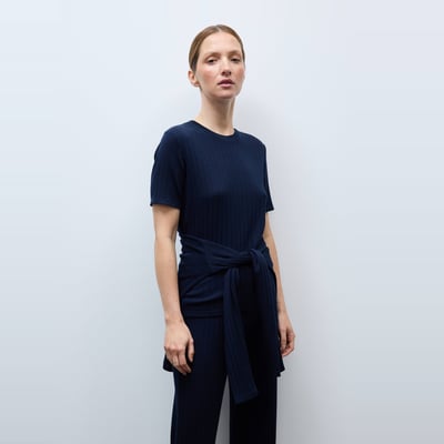Pull uni en laine et soie MONOPRIX