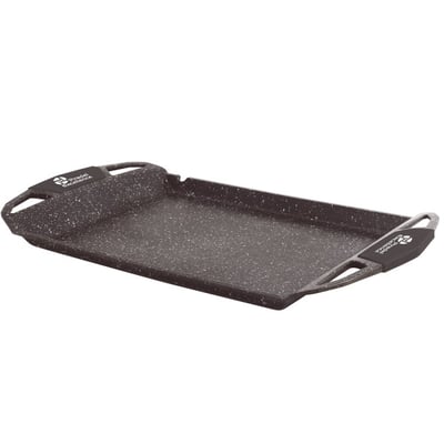 Plancha grill en fonte d'aluminium 48 x 28 x 4.7 cm façon pierre indu PRADEL EXCELLENCE