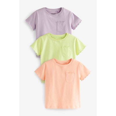 T-Shirts festonnés manches courtes, lot de 3 NEXT