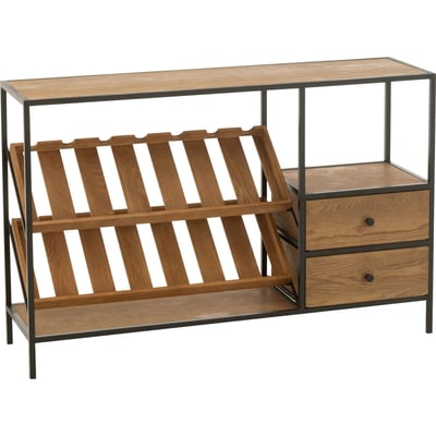 Meuble bar rectangulaire en bois avec rangement bouteilles RECOLLECTION
