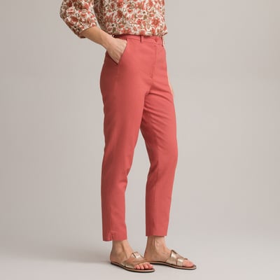 Pantalon droit 7/8ème, lin et coton ANNE WEYBURN