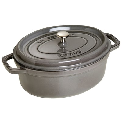 Cocotte ovale 29 cm Gris graphite STAUB