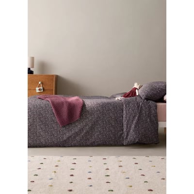Housse de couette 100 % coton floral Lit 90 cm MANGO HOME
