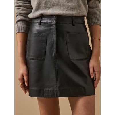 Jupe courte en cuir CYRILLUS