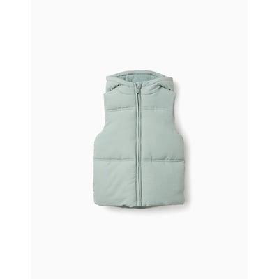 Doudoune sans manches avec capuche et doublure en polaire ZIPPY