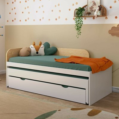 Lit gigogne 3 places Bois massif  NOHA AKITEN RETAIL