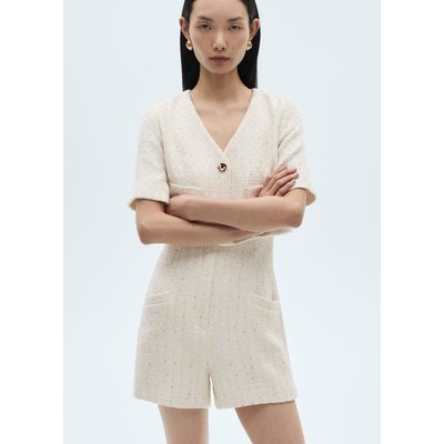Combinaison tweed manches courtes MANGO