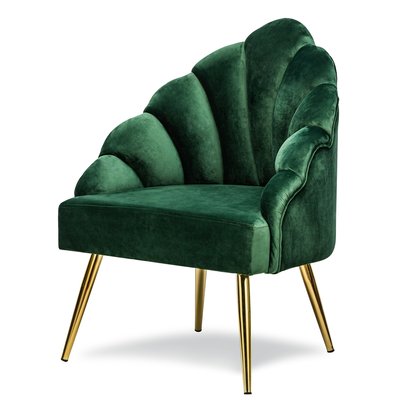 Fauteuil retro, métal et velours, BOLGE NORDLYS