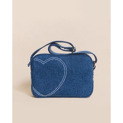 Sac crossbody Coeur en denim, CŒUR DENIM EMOI EMOI