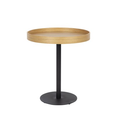Table d'appoint ronde en bois et métal ø45cm - YURI DRAWER