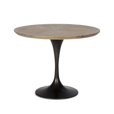 Table ronde en bois et fer, Meriden RECOLLECTION