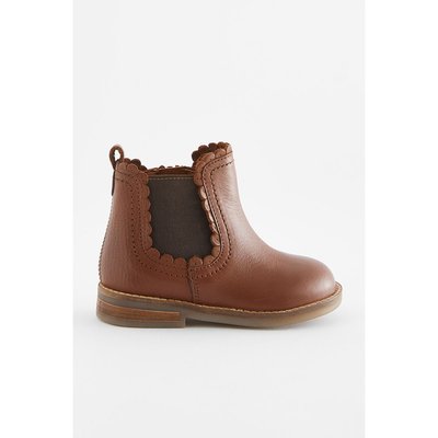 Bottines chelsea pointure large à détail festonné NEXT
