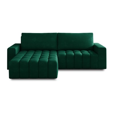 Canapé d'Angle Convertible en Velours 4 places - CORDOVA LISA DESIGN
