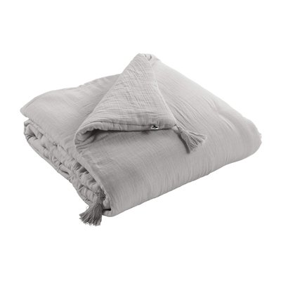 Couvre-lit double gaze de coton TERRE DE NUIT