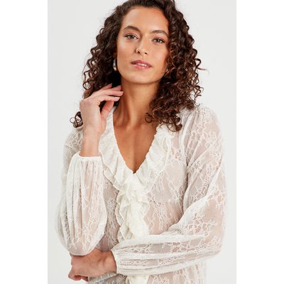 Blouse dentelle paillettes CACHE CACHE