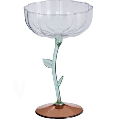 Verre à cocktail fleurs en plastique 24cl WADIGA