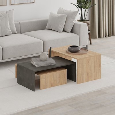 Set de 3 tables basses Trio - L80 cm CALICOSY