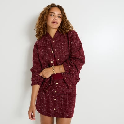 Blouson en tweed pailleté GRAIN DE MALICE