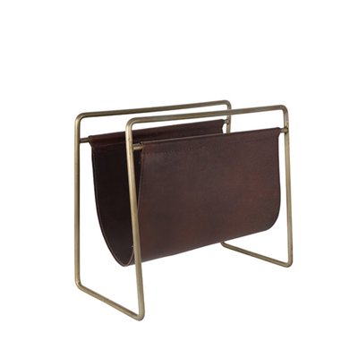 Porte revues vintage cuir et métal - SCHOLAR DUTCHBONE