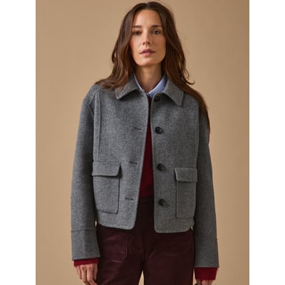 Veste boutonnée lainage double face CYRILLUS