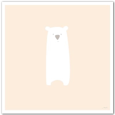 Affiche enfant grizzly mimi HEXOA