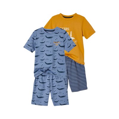 Lot de 2 pyjashorts baleines VERTBAUDET