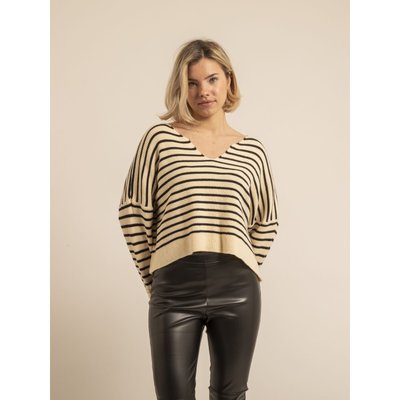 Pull à Rayures Col V Kapucine DONA LISA