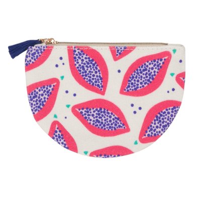 Porte-monnaie en coton imprimé fruit DRAEGER PARIS