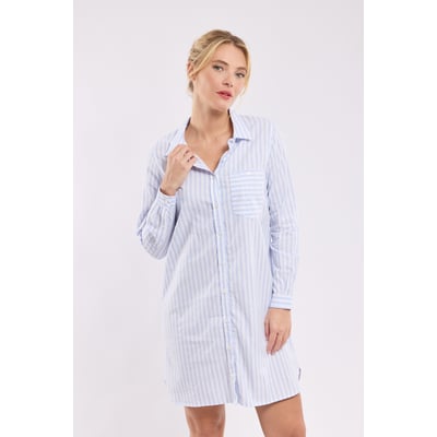 Robe chemise rayée en coton et lin ARMOR-LUX