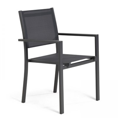 Fauteuil de jardin en aluminium et textilène, NICE OVIALA