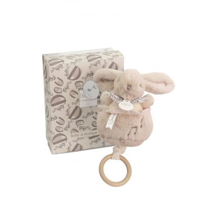 Lapin doudou - Boite a musique Beige DOUDOU ET COMPAGNIE