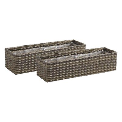 Jardinière rectangulaire en rotin synthétique (Lot de 2) AUBRY GASPARD