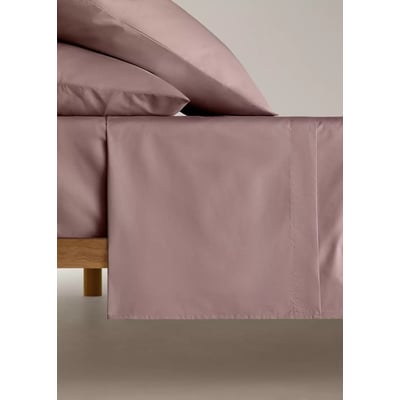 Drap plat percale de coton 200 fils lit 150/160 cm MANGO HOME