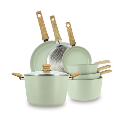 Batterie de cuisine 7 pièces en aluminium, COLORAMA MENASTYL